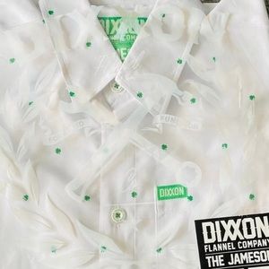 DIXXON JAMESON SHAMROCK BUTTON DOWN NEW NEVER WORN ST PATRICKS DAY DROP